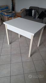 tavolo in laminato bianco allungabile: 99x69 h80