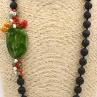 collana con ciondolo in ceramica di Caltagirone 