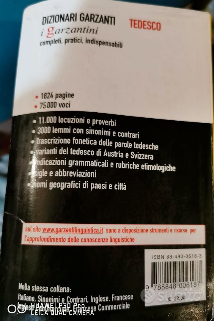 Dizionario tedesco. Tedesco-italiano, italiano-tedesco - Libro - Garzanti  Linguistica - I Garzantini