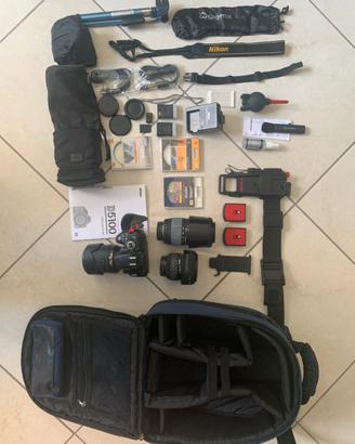 Nikon D5100 + 3 obiettivi e svariati accessori