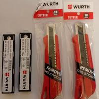 2pz Taglierino Cutter 18 + 2 pz x 10 lame Wurth