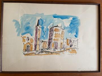 Acquerello Lusignoli Piazza Duomo, Parma