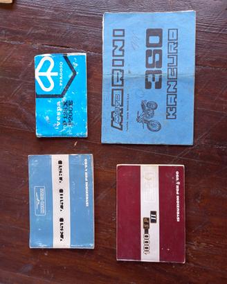 Lotto libretti uso e manutenzione moto epoca