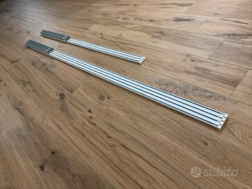 2 binari per tende a pannello 210cm e 150cm