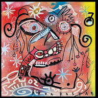 Paul Kostabi opera unica da collezione 40x40 cm