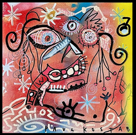 Paul Kostabi opera unica da collezione 40x40 cm