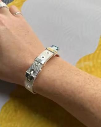 braccialetto argento cintura di orologio  unisex 