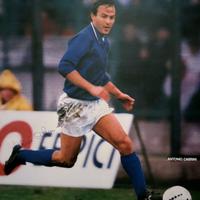 Poster autografato da Antonio Cabrini in nazionale
