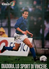 Poster autografato da Antonio Cabrini in nazionale