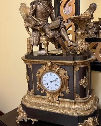 pendola antica francese bronzo dorato fine 800