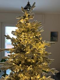 Albero di natale Realistico Slim Innevato 210 cm