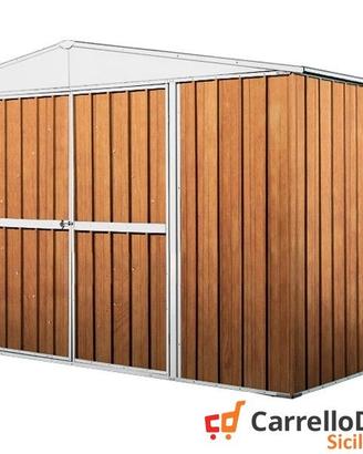Casetta per esterno in lamiera 360x175 fin legno