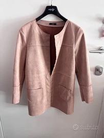 Giacca leggera Zuiki rosa cipria scamosciata M 