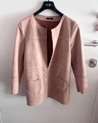 Giacca leggera Zuiki rosa cipria scamosciata M 