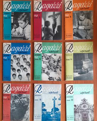 Lotto Rivista RAGAZZI ASPIRANTI 9 Numeri del 1949 