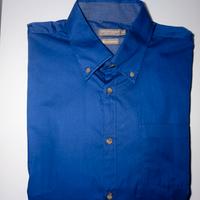 Camicia Uomo Blu Elettrico Cotton & Silk - Taglia 