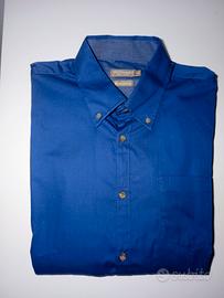 Camicia Uomo Blu Elettrico Cotton & Silk - Taglia 