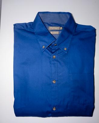 Camicia Uomo Blu Elettrico Cotton & Silk - Taglia 