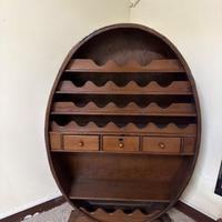 portabottiglie in legno a forma di botte