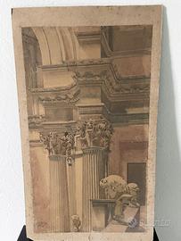 Studio Accademico Acquerello anni '60 Timbrato