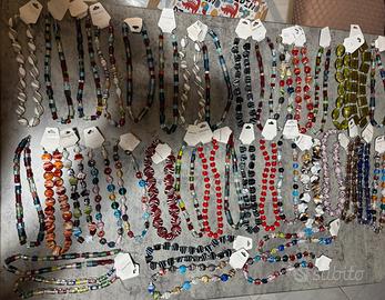 Lotto 39 collane colorate donna bigiotteria