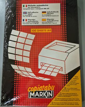 1600 Etichette laser adesive bianche Markin 105X36