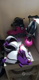 PATTINI ROLLER SKATE +KIT PROTEZIONE