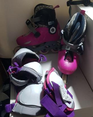 PATTINI ROLLER SKATE +KIT PROTEZIONE