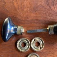 Pomelli ganci ceramica ottone ( coppia )