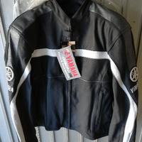 Giacca+ Pantalone moto di pelle Yamaha nuova