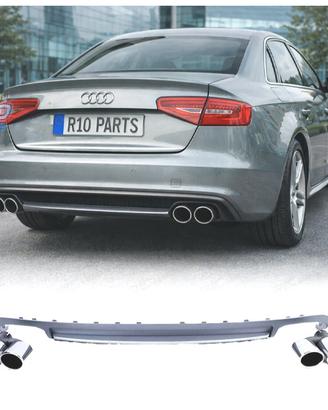 DIFFUSORE AUDI A4 B8 07-11 LOOK S4 + TERMINALI DI 