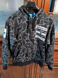 felpa zip Adidas camouflage yard look L 
