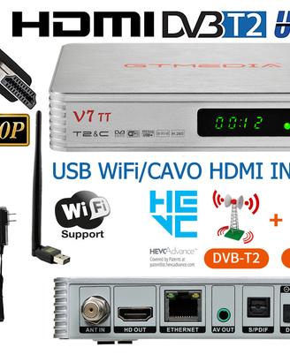 GTMEDIA V7TT HD Terrestre DVB-T/T2/C