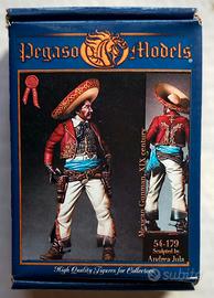 Pegaso Models 54mm Mexican Gunman figurino metallo