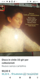 Disco in vinile 33 giri Donizetti Lucia Lamm