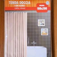 Tenda per doccia con anelli 180x200