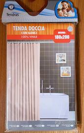 Tenda per doccia con anelli 180x200