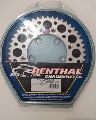 corona in alluminio renthal 47 denti passo 520