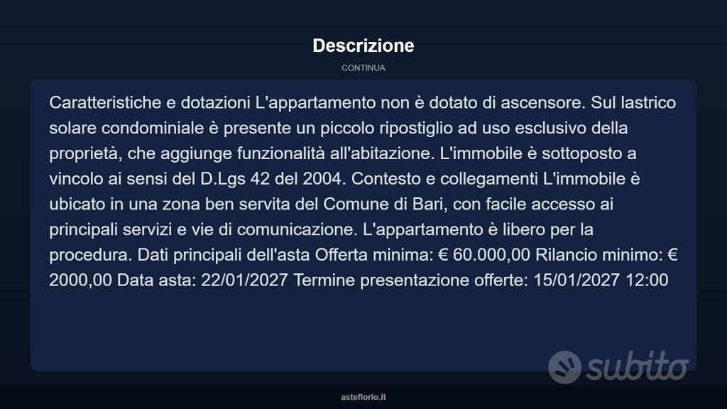 Appartamento – Bari, San Nicola, Municipio 1 - Vista 4