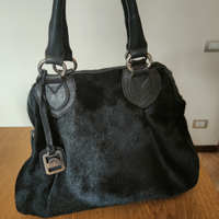 Borsa nera in cavallino marca Jacono