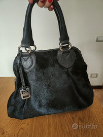 Borsa nera in cavallino marca Jacono