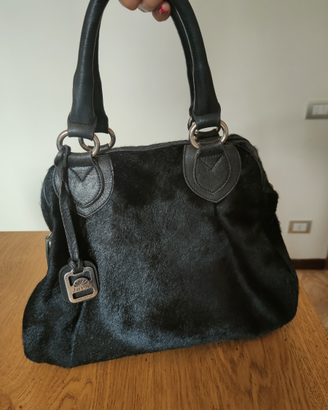 Borsa nera in cavallino marca Jacono