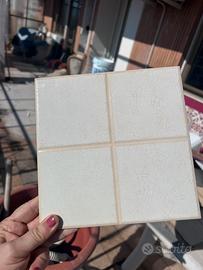 Piastrelle 20 x 20  beige a riquadri da 10