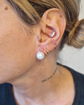 Orecchini  perle dei mare del Sud 10 mm e oro 19k 