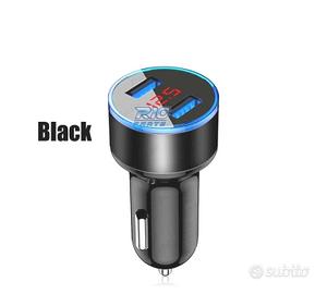 CARICATORE ACCENDISIGARI USB DOPPIO LCD 4.8 A CARI