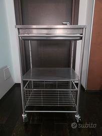 carrello cucina in acciaio 
