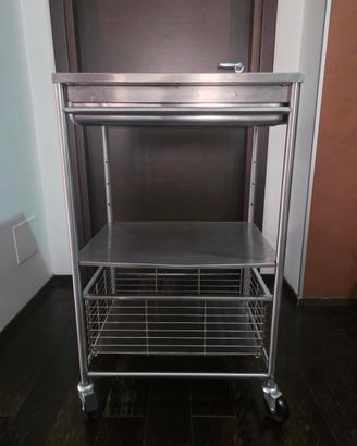 carrello cucina in acciaio 
