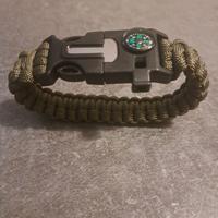 bracciale paracord sopravvivenza verde militare