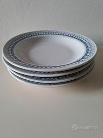 Richard Ginori set 4 piatti fondi geometrie azzurr