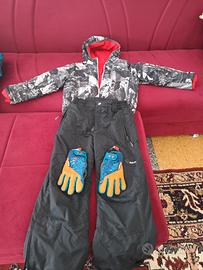 Coppia completi da sci bimbo e bimba 6/7 anni